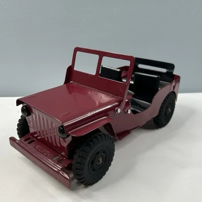 Camión Jeep Willy's rojo de acero prensado personalizado siglo XXI Foto 1 de 4