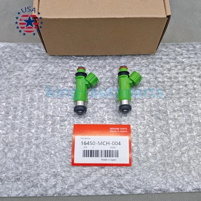 NEW Set of 2 Fuel Injectors for Honda VTX1800 2002-2008 16450-MCH-004 USA - Image 1 of 4
