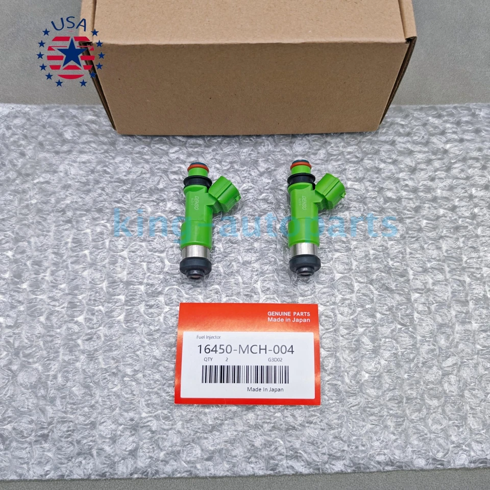 NEW Set of 2 Fuel Injectors for Honda VTX1800 2002-2008 16450-MCH-004 USA - Изображение 1 из 4