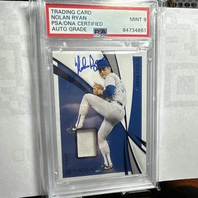 Panini Immaculate Collection 2021 automático Nolan Ryan #48 07/15 certificado PSA/DNA 9 como nuevo Foto 1 de 2
