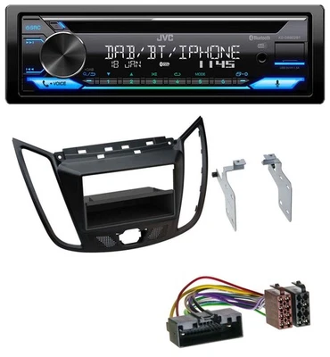 JVC Bluetooth MP3 USB DAB CD Autoradio für Ford C-Max Kuga matt schwarz - Bild 1 von 4