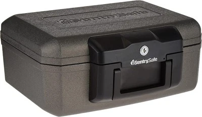 SENTRYSAFE INC Sentrysafe Fireproof Safe Box with Key Lock, 0.18 Cubic Feet, 6.1"X14.3" X11.2"