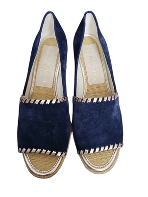 Alpargata para mujer Jack Rogers Palmer cuña azul gamuza punta abierta talla 7,5 nueva Foto 1 de 4