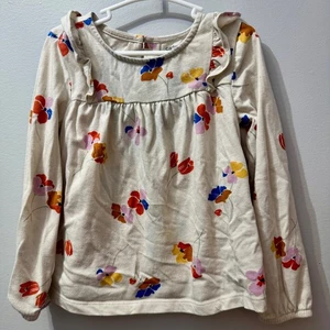 Carter's Floral Cream Long Sleeve Top for Kids, Girls Size 3T - Picture 1 of 3