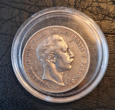 1899 Wilhelm II  Deutscher Kaiser König von Preussen 2 Mark Silber  ss - Bild 1 von 2