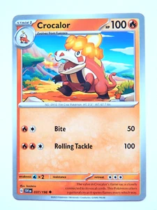 Crocalor 037/198 NM Pokemon Card Scarlet & Violet SVI EN 2023 Fire Uncommon - Picture 1 of 2