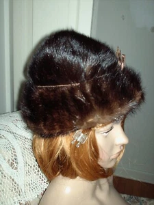 Vintage Beaver Hat Brown 1960'S Very good Condition - Bild 1 von 7