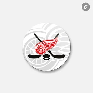 Imán decorativo redondo Detroit Red Wings NHL | 4"" X 4 - Imagen 1 de 2