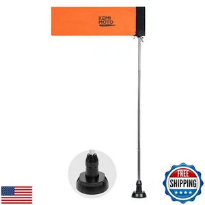 KEMIMOTO 4ft Kayak Safety Flag with Pole, 16.5''x5.9'' High-Visibility Large - Picture 1 of 5