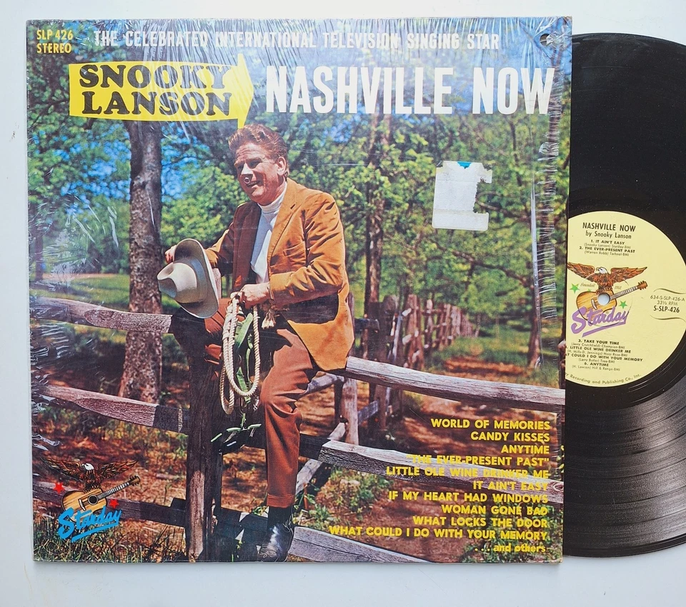 Snooky Lanson "Nashville Now"  Original Starday SLP426 Vinyl LP Open Shrink 1968 - Image 1 of 4