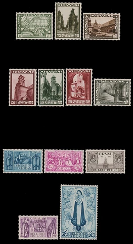 Belgium #YT363-YT374 MNH CV€3025.00 1933 Orval Abbey [B132-B142] Cover
