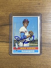 Mike Kekich Signed 1976 Topps Card Rangers Auto