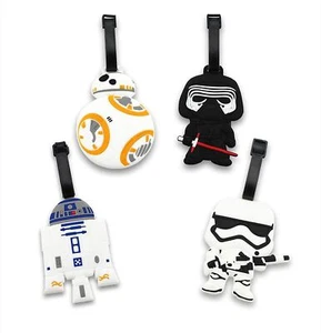 4 Pack Cute Silicone Luggage Tags, Bag Tag Travel ID Labels Tag for Baggage S... - Picture 1 of 5