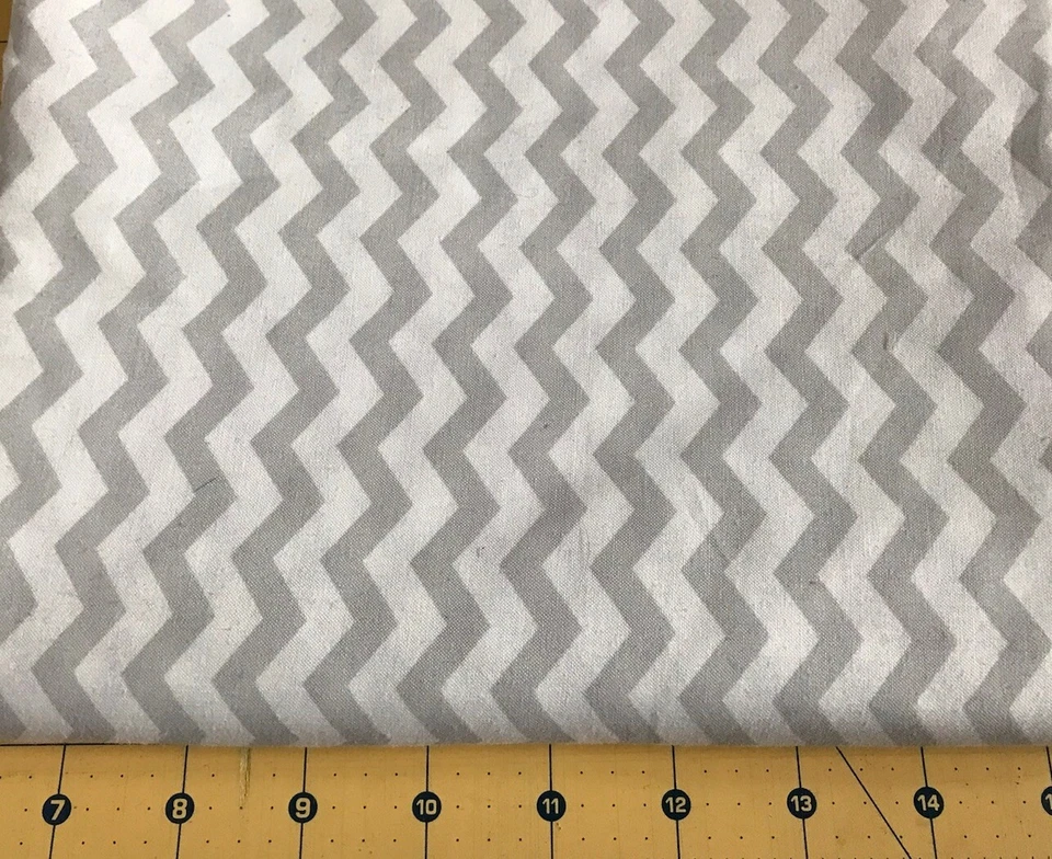 Chevron Gray 100% cotton fabric sold by the yard #1141 - Image 1 of 1