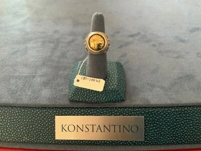 KONSTANTINO STERLING SILVER & HAMMERED 18K GOLD RING FROM THE ASPASIA Collection - Image 1 of 4