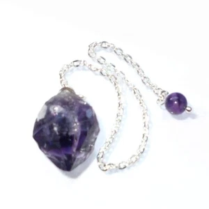 Amethyst Small Natural Formed Point Dowsing Pendulum Crystal - Picture 1 of 5