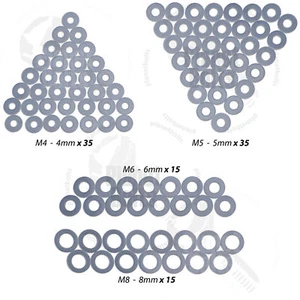 Kit de lavadora de nailon blanco M4 M5 M6 M8 100x para motocicleta ATV carenado perno tuerca rasguño - Imagen 1 de 2