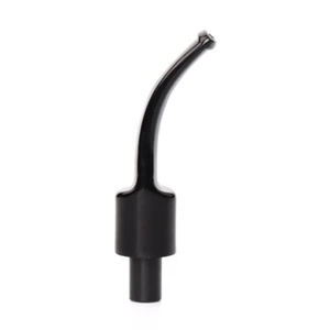 9mm Pfeifenstiel schwarz Acryl Mundstück gebogen gebogener Stiel für Tabakpfeife - Bild 1 von 7
