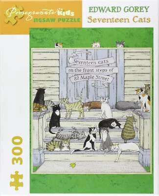 Pomegranate - Seventeen Cats by Edward Gorey Jigsaw Puzzle (300 Pieces) - image 1 of 2