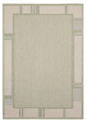 United Weavers Green Contemporary Solid Geometric Area Rug Bordered 3900 10845 - Image 1 of 4