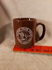 ISP State Police Coffee Cup Mug Haeger Pottery Ceramic Macomb Red Maroon Ish
