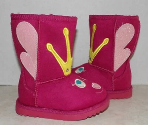 NEW NWOB Toddler Girl Jumping Beans Pixie Pink Faux Suede Boots SZ4,5 $39.99 - Picture 1 of 7