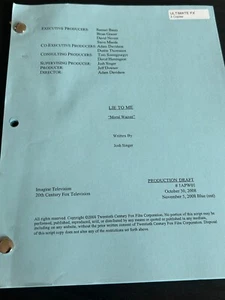 ORIGINAL DREHBUCH LIE TO ME MORAL VERZICHT PRODUKTIONSENTWURF TIM ROTH WILLIAMS - Bild 1 von 6