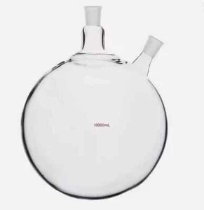 10000ml 24/29 2-Neck Round Bottom Glass Flask 10L WITH 2 PCS STOPPER - Picture 1 of 6