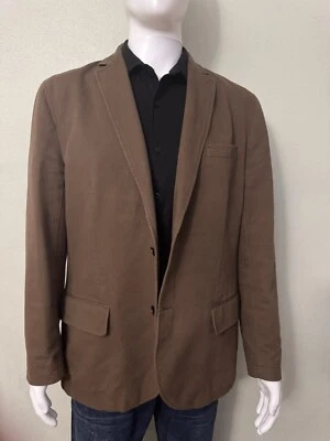 Blazer Daniel Cremieux Caqui Abrigo Deportivo Tareas Algodón Sarga Marrón - Grande Foto 1 de 4