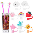 8 Pcs Silicone Straw Girl Tip Protector Cap Drinking Covers