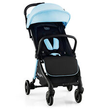 Babyjoy Baby Portable Stroller One-Hand Fold Pushchair W/ Aluminum Frame Blue