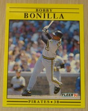 1991 Fleer Baseball card #34 Bobby Bonilla Pirates 23P3