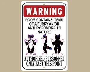 Authorized Fursonnel Wall Hanging Sign, Statement Piece, LGBTQ+ Home Decor - Picture 1 of 2