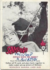 1964 Scanlens Samurai Card Gum (38) ****