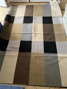 STOCKHOLMRug, flatwoven, handmade/checkered brown, 8 ' 2 "x11 ' 6 " MSRP $399 - Picture 1 of 3