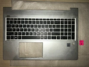 Teclado plateado HP Probook 450 455 serie G6 reposamanos genuino EE. UU. L45091-B31 usado - Imagen 1 de 3