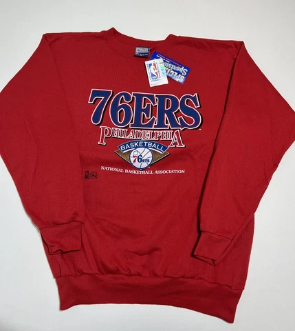 Vintage 80s 90s Philadelphia 76ers Sixers CrewNeck Sweatshirt NBA DEADSTOCK Cover
