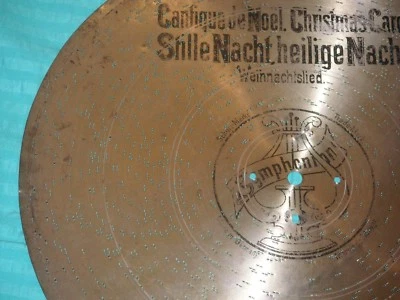 Stille Nacht heilige Nacht Symphonion Blechplatte 45cm christmas music box disc - Bild 1 von 4
