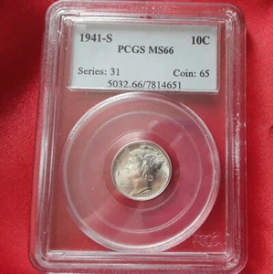 1941-S Mercury Dime PCGS MS66 - Picture 1 of 4
