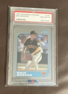 1997 Bowman Chrome Kris Benson #167 PSA 10 GEM MT POP 120 dal 10/9/2022 - Foto 1 di 3