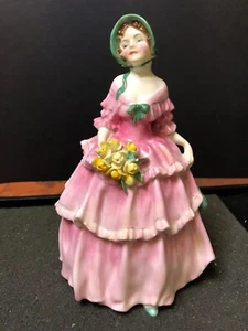 Estatuilla Royal Doulton Irene HN1697 RARA Variante Rosa Fechas a 1935 Excelente - Imagen 1 de 10