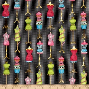 Quilting Patchwork Fabric Cute as a Button by Delphine Cubbit 50x55cm FQ - Picture 1 of 1