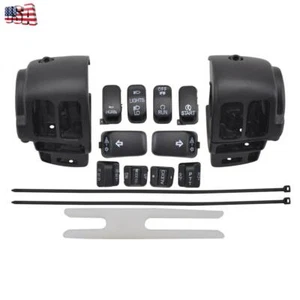 10x Black Switch Caps+Switch Housings Cover For Harley Electra Road Glide FLTR - Picture 1 of 12