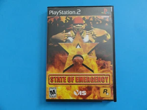 PS2 ESTADO DE EMERGENCIA - ARTE DE PORTADA ORIGINAL EN ESTUCHE DE VIDEO TAQUILLERA - Imagen 1 de 3