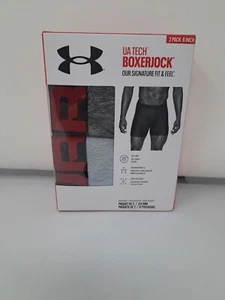 Mens Under Armour 2-Pack UA Tech 6-inch Boxerjock Briefs 5XL... - Picture 1 of 7