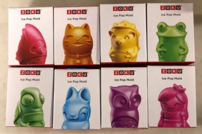 Set of 8 Zoku Ice Pop Molds Complete Collectable Set Brand New from 2014 - Image 1 of 4