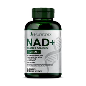 NAD+ Booster Complex with Trans-Resveratrol, 90 Capsules - Anti-Aging Support - Picture 1 of 6