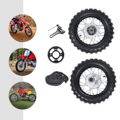 2.50-10 Front Rear Tire Rim Wheel Drum Brake Pit Bike For Honda CRF50 XR50 BBR Foto 1 de 4