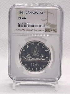 1961 Canada Silver Dollar 1$ NGC PL66 - Picture 1 of 2