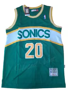 Gary Payton #20 Supersonics Mens Mitchell & Ness Swingman Jersey S44 L - Picture 1 of 4